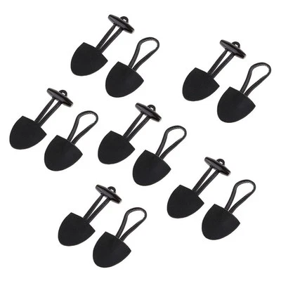 6 Pairs Black Leather Horn Toggle Buttons Sewing Closures for Coats Jacket - Image 1 of 4