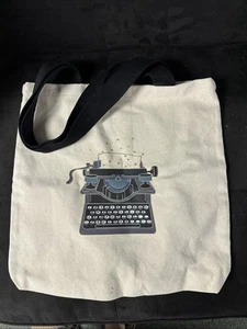 Levenger 16x17 Cream Canvas Tote - Picture 1 of 3