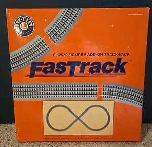 New Open Box Lionel Train Fast Track 6-12030 Figure 8 Add On Track Pack 9 Pieces - Picture 1 of 11