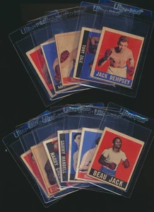 1948 LEAF BOXING PARTIAL SET 35/49 G/VG BAER SULLIVAN JOHNSON DEMPSEY LAMOTTA - Picture 1 of 6
