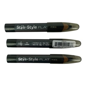 Lot of 3 Styli-Style Flat Pencil Eyeliner - 404 London (Greenish Black) - Picture 1 of 4
