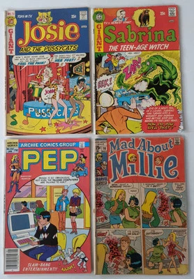 4x Archie Comics Josie #73 Sabrina #16 Dec Pep #392 Jan Mad About Millie #16 Nov Foto 1 de 2