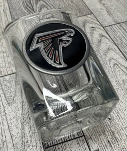 NFL Atlanta Falcons Shot Glass, stuzzicadenti emblema peltro vetro quadrato resistente - Foto 1 di 7
