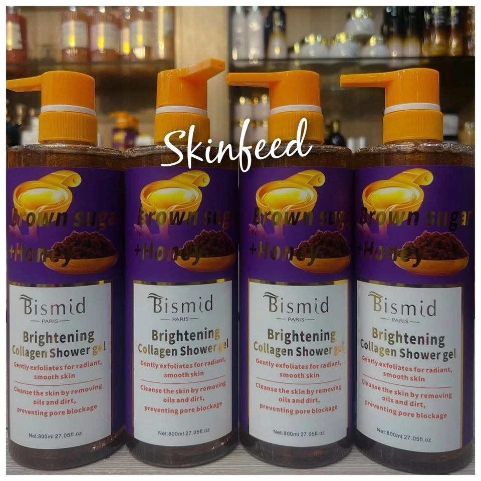 1×Bismid Brightening Collagen Shower Gel Brown Sugar + Honey 800ml X1 - Image 1 of 1