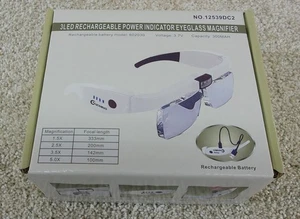 3LED wiederaufladbare Brillenlupe mit Betriebsanzeige offene Verpackung nie benutzt - Bild 1 von 10