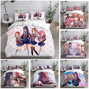 Cosplay Doki Doki Literature Club 3D Duvet Cover Bedding Set Pillowcase Quilt - Picture 1 of 38