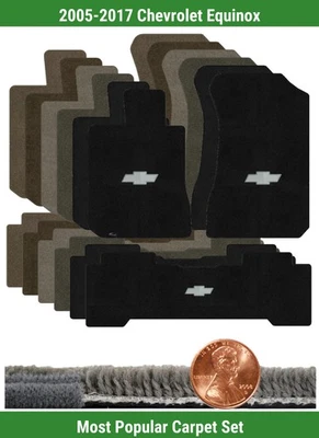 Conjunto de tapete personalizado Ultimat para Chevy Equinox 05-17 com logotipo (3 peças) #CEK - Imagem 1 de 4