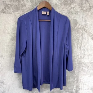 Easywear by Chicos Open Slinky Knit Cardigan 2 (L) Wrinkle Free Career Mature - Picture 1 of 9