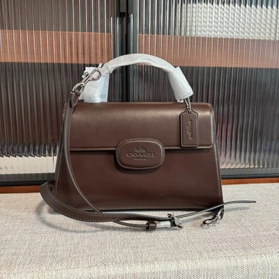Bolso Bandolera Coach Eliza con Asa Superior Nuevo con Etiquetas en Cuero/Plata/Arce CT852 Foto 1 de 4