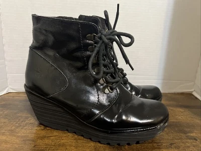 Botines Fly London de cuero negro talla 42 usados Foto 1 de 4