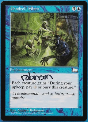 Pendrell Mists Weatherlight NM Blue Rare SIGNED MAGIC CARD (ID# 504783) ABUGames - Image 1 of 2