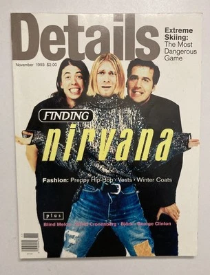 DETAILS Magazine Nov. 1993 NIRVANA Cover Kurt Cobain•Bjork•Blind Melon•Radiohead Foto 1 de 4