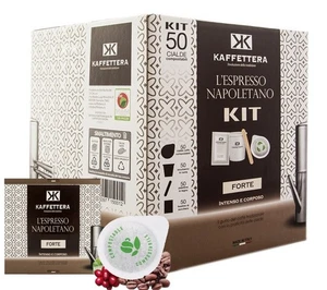 Cialde Caffè KAFFETTERA Miscela Forte Tradizionale Napoletana Accessori Gratis - Foto 1 di 10