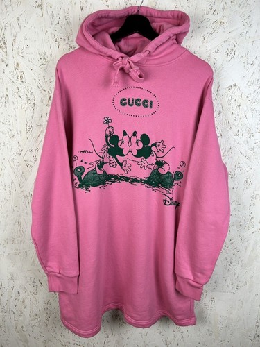 Gucci x Disney Vestito con Cappuccio Stampa Topolino Minnie S Rosa