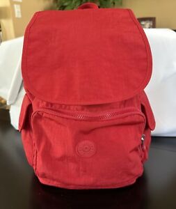 Kipling City Pack Backpack Medium/Large Red  12 Inch x 14 Inch x 7 Inch