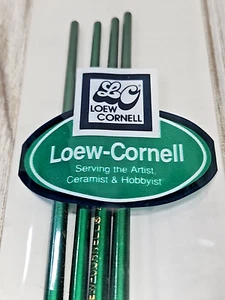 Loew-Cornell 4 Paint Brushes #2056 NEW Taklon Green - Picture 1 of 7