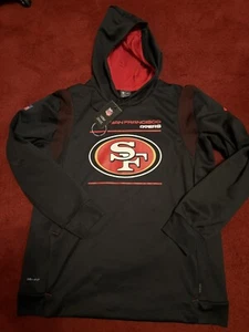 NWT 49ers nike sweatshirt XL SAN FRANCISCO NFL HOODIE ON FIELD TEAM ISSUED - Picture 1 of 15