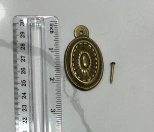 Ethan Allen Brass Oval Bed Bolt Cover - Picture 1 of 2