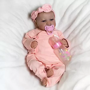 Realistic Real Reborn Baby Dolls Vinyl Silicone Girl Doll Lifelike Newborn Gift - Picture 1 of 7