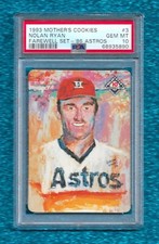 1993 MOTHER'S COOKIES #3 NOLAN RYAN PSA 10 GEM MINT FAREWELL SET HOF ASTROS