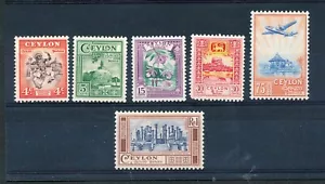 CEYLON GVI SG413-418, 1950 complete set, Mounted Mint. Cat £20. - Picture 1 of 2