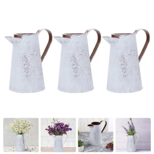 3 Pcs Galvanized Watering Can for Decor Plant Flower Bucket - Picture 1 of 11