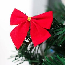12Pcs/set Bows Bowknot Christmas Tree Decorated XMAS Party Hanging Decorations