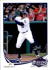 2016 San Antonio Missions Grandstand #19 Mike Olt New Haven Connecticut CT Card