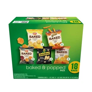 New Frito-Lay Baked and Popped Mix Variety Pack Snack Chips, 18 Count Multipack - Picture 1 of 3
