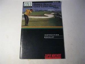Pebble Beach Golf Links Super Nintendo SNES instruction manual only - Picture 1 of 2