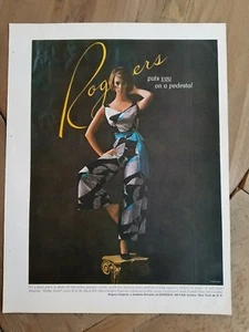 1964 women's Rogers lingerie sultry pajama pedestal Fashions ad - Picture 1 of 1