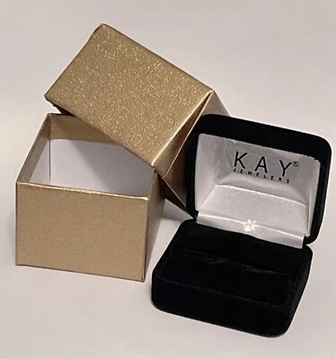 KAY Jewelers Velvet RING Presentation Box & Dustbox (ONE  EMPTY)~NEW - Image 1 of 4