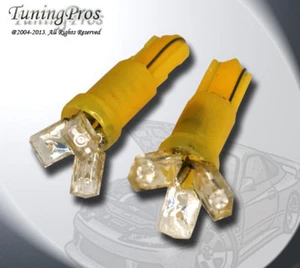 (1 Pair) Set of 2 pcs Seat Belt Indicator T5 3 Yellow LED Light Bulbs 74 103 37 - Picture 1 of 3