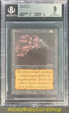 MTG Limited Edition Alpha 1993 Terror BGS 9.0Q++ (Quad++) Mint Old School 93/94