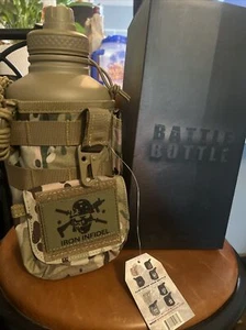Battle Bottle-Half Gallon Insulated with Paracord Handle-64oz Stainless Steel 2L - Picture 1 of 5