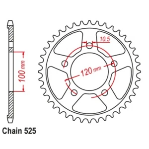 SuperSprox Rear Sprocket 44T for Aprilia 1200 CAPONORD RALLY 2015-2018 >525 - Picture 1 of 1