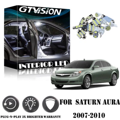 8PCS Bright White LED Lights Interior Package Kit For 2007 2008-2010 Saturn Aura - Image 1 of 4