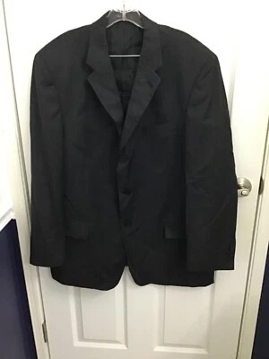 Pierre Cardin Men's Black 100% Worsted Wool Blazer Sports Coat 46R - Image 1 of 4