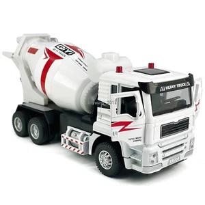 1:40 Cement Mixer Toy Truck Model Diecast Construction Vehicle Boys Toys White - Picture 1 of 13