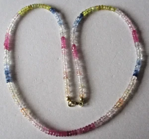Collier,SAPHIR,multi, Pastelltöne,Verschluss: Gold 585 - Bild 1 von 3