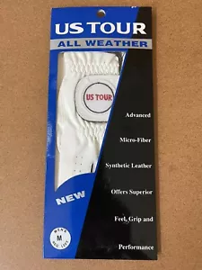 US Tour Allwetter Herren Golfhandschuh Kadett linke Hand klein weiß neu - Bild 1 von 9