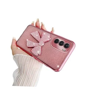for Moto G Stylus 5G 2022 Case for Women Glitter Stylish Soft Clear TPU Bowknot - Picture 1 of 8