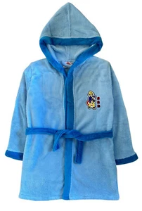 Fireman Sam Boys Bathrobe, Blue Hooded Dressing Gown, Soft Fleece Robe for Kids - Picture 1 of 6