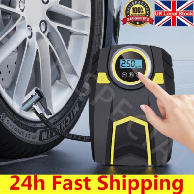 Digital Corded Car Tyre Inflator Pump Portable 150PSI Air Compressor LED Light - Image 1 of 4
