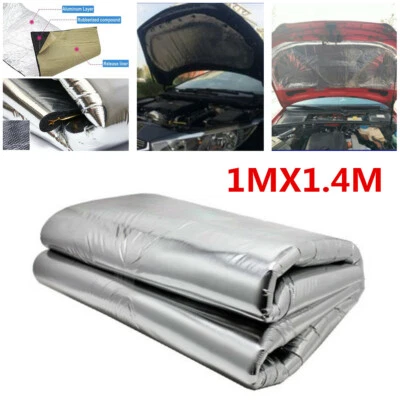 Protector térmico escape turbo capó aislamiento fibra de vidrio algodón alfombrilla accesorios Foto 1 de 4