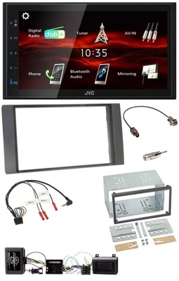 JVC USB Bluetooth Lenkrad DAB 2DIN Autoradio für Ford Kuga 08-12 anthrazit - Bild 1 von 4