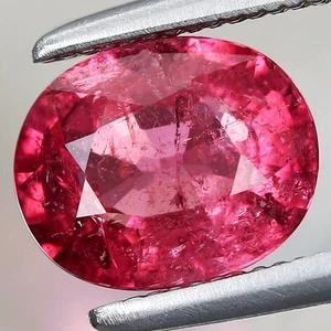 Piedra preciosa de turmalina rosa natural ovalada de 1,10 quilates 7,2 x 5,7 mm Mozambique, África - Imagen 1 de 4