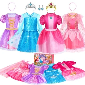BIBUTY Princess Dress Up Clothes for Little Girls Princess Dresses for Girls,... - Picture 1 of 9