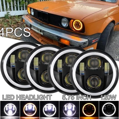 4X 5.75"in LED Headlights Hi/Lo DRL for Dodge Monaco 1965-1976 Charger 1966-1974 - Image 1 of 4
