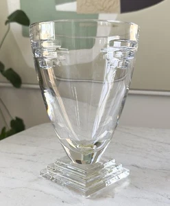 VINTAGE ART DECO STIL METROPOLITAN BY WATERFORD KRISTALL VASE MIT FUSS 8 "HOCH - Bild 1 von 15
